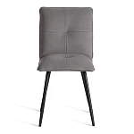 Стул обеденный Sweet, флок, серый/черный, 29, 46х55х88 | изображение 4