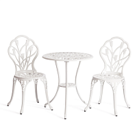 Комплект Secret De Maison Waltz of flowers (стол +2 стула), алюминиевый сплав, D60/H67, 52Х40Х89см, butter white