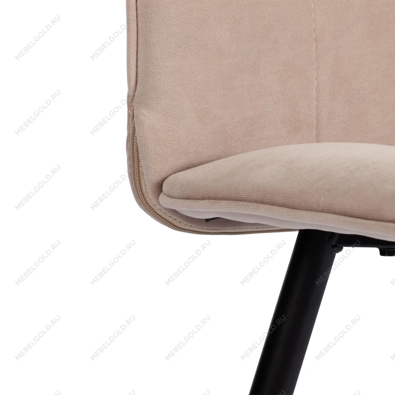 Стул обеденный Bari, ткань велюр, 46х55х89, молочный/черный, (Porsche 2) | изображение 7