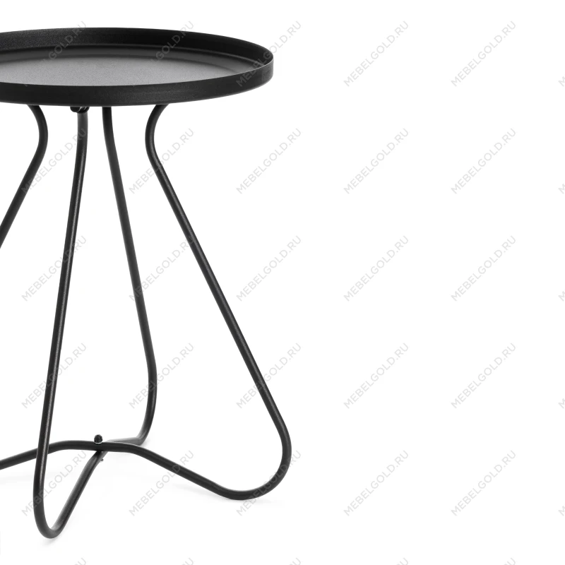 Столик журнальный GLAND, металл, 40*40*45см, черный | изображение 4