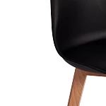 Стул барный TULIP BAR (mod. C1014H-1)/1 шт. в упаковке, пластик/дерево, 42 х 47,5 х 104 см, Black (Черный) 3010/ натуральный | изображение 7