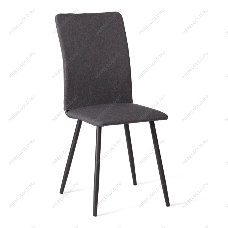 Стул обеденный La Rousse, NEW, ткань рогожка, тёмно-серый, F68, 45х55х93 см