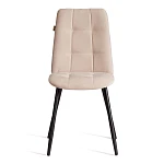 Стул обеденный Asti, велюр, молочный/черный, (Porsche 2) | изображение 4