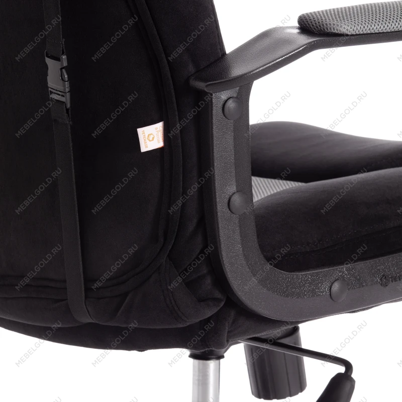 Кресло DRIVER (22), флок/ткань, черный/серый, 35/TW-12 | изображение 11