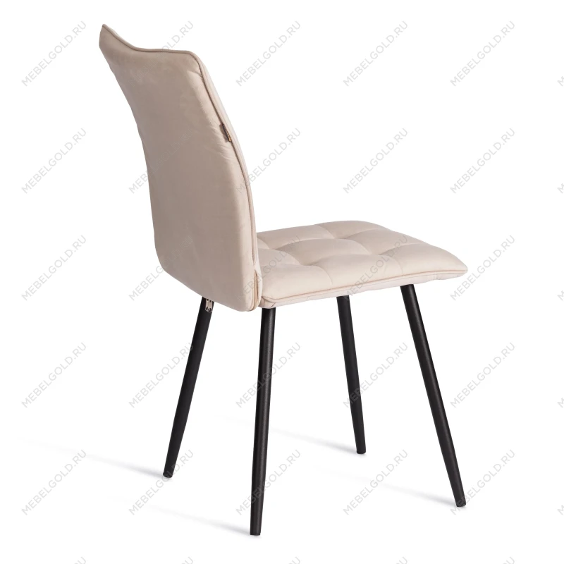 Стул обеденный Bari, LT, флок, бежевый/черный, 7, 41х55х89 см | изображение 2