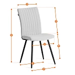 Стул обеденный Monte Carlo, TREND, экокожа, черная, 49х51х93 см | изображение 17