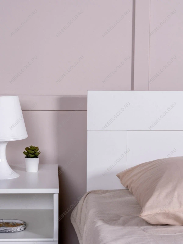 Кровать двуспальная Сириус, 160х200 см, белая | изображение 2