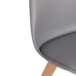Стул TULIP (mod. 73-1), дерево/пластик/экокожа, 47,5x55x80 см, Серый (Grey) | изображение 6