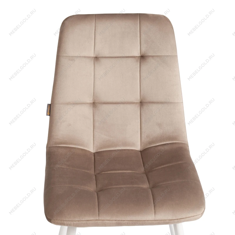 Стул CHILLY (mod. JSC-220), Велюр/металл, 44,5х52,5х88 см, Beige (бежевый) HLR8 / белый | изображение 6