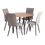 Стул обеденный La Rousse, NEW, флок, серый/черный, 29, 45x55x93 см | изображение 14