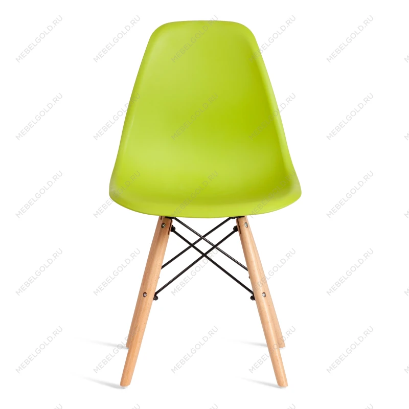 Стул CINDY (EAMES) (mod. 1801), дерево бук/металл/сиденье пластик, 45x51x82 см, Olive (оливковый) | изображение 4