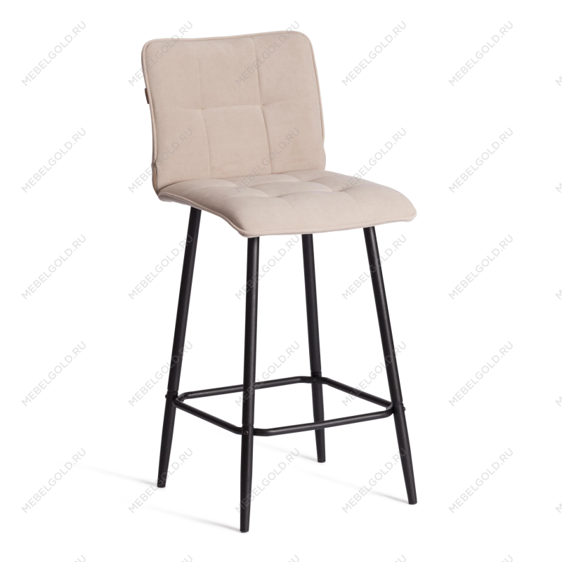 Полубарный стул Bari/Бари, велюр, бежевый, 7, 42х55х99 см