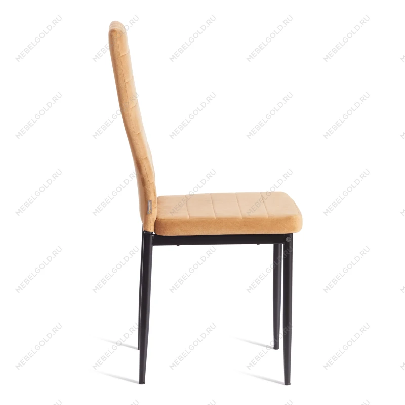 Стул Easy (mod. JSC02-1), металл, флок, 41 х 52 х 96 см, brown (золотисто - коричневый) HLR12 / черный | изображение 1