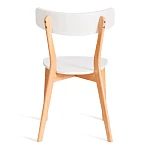 Стул Claire, сиденье МДФ, опоры дерево гевея, белый / натуральное дерево, 48 x 49,5 x 81,5 x SH44см | изображение 3