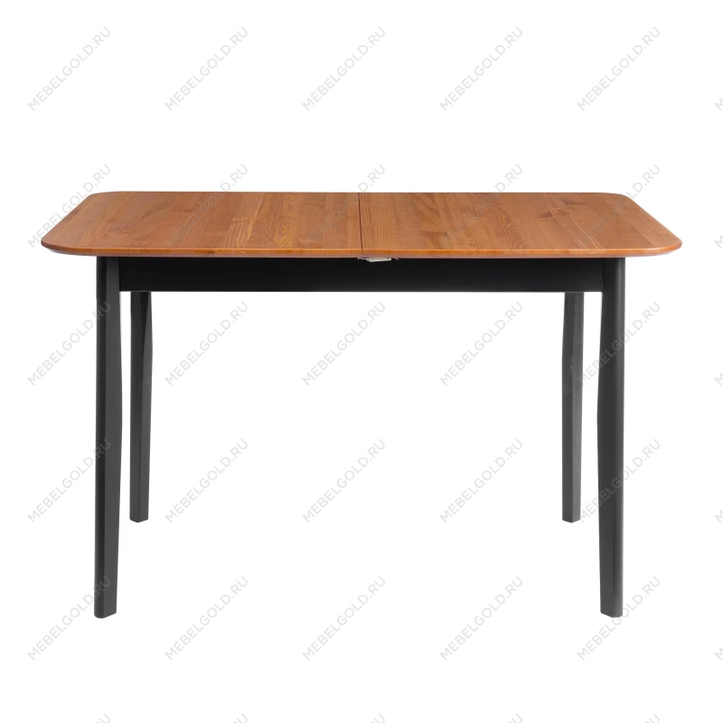Стол Соната Люкс раздвижной/Sonata Lux extension table, массив сосны, антик/чёрный, 120-(150)х75х75 см | изображение 5