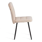 Стул обеденный Sweet, LT, флок, бежевый/черный, 7, 41х55х88 см | изображение 1