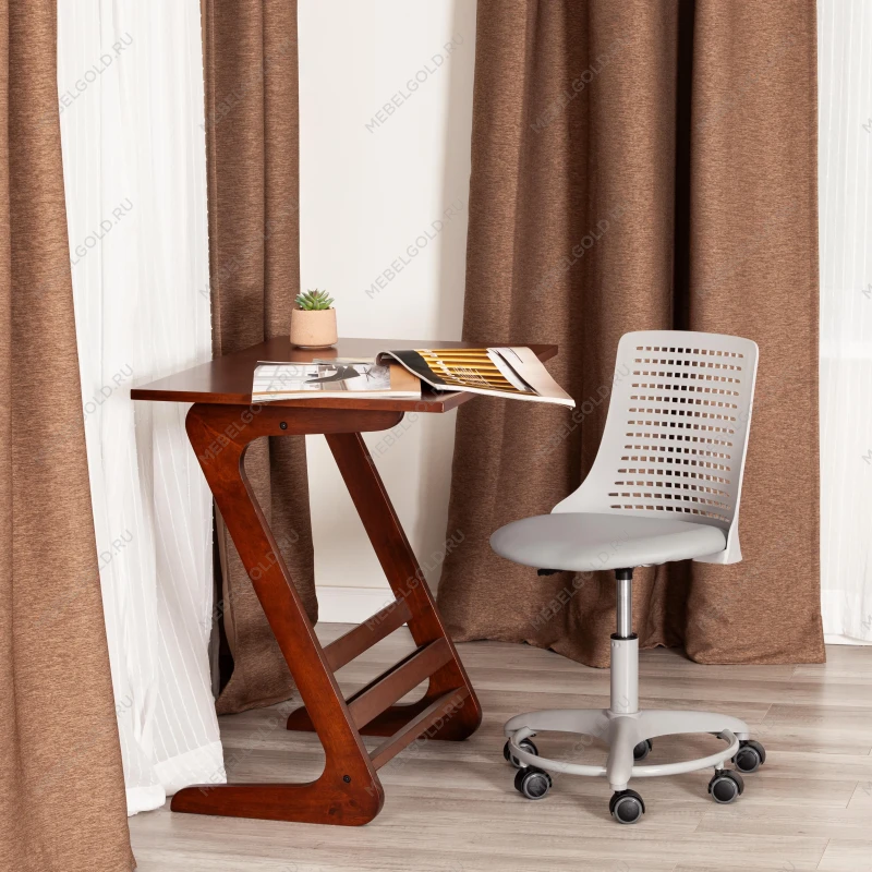 Компьютерное кресло Kiddy, кож/зам, серый | изображение 11