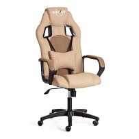 Кресло DRIVER (22), кож/зам/ткань, бежевый/бронза, 36-34/TW-21