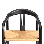 Стул VALI, дерево вяз/бечевка, черный, 50х46х77 см | изображение 5
