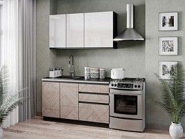 Черный/Белый глянец