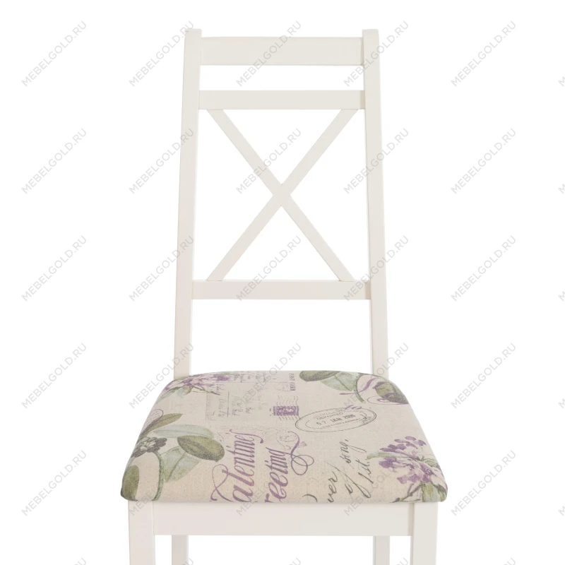 Стул Picasso ( PC-SC ), дерево гевея, 45х53х97см, ivory white (слоновая кость 2-5), Ткань Прованс № 13 | изображение 5