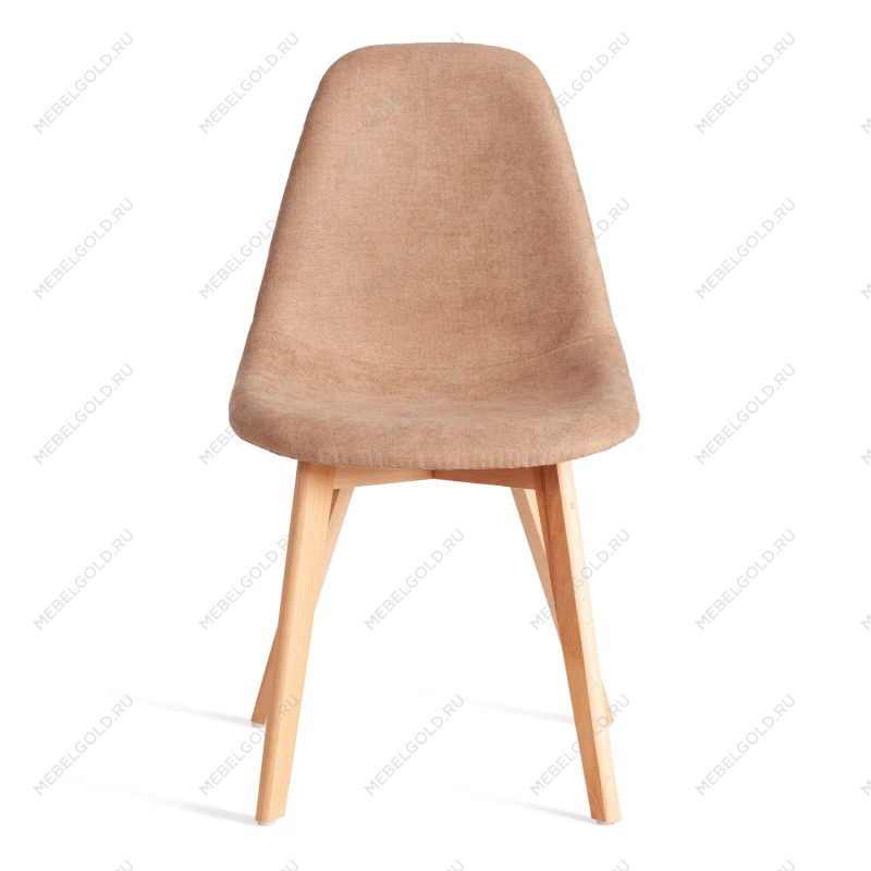 Стул CINDY SOFT (mod. C1021F1-1), фактурный велюр/дерево бук, 55 х 48 х 83 см, Бежевый LY1701-4 / натуральный | изображение 4