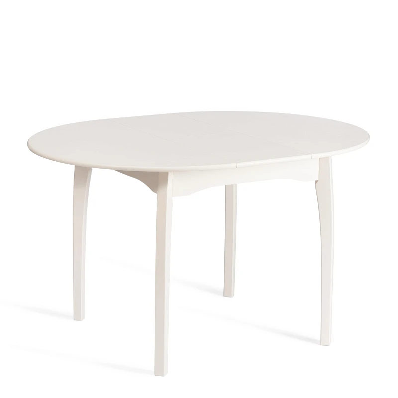 Стол DIAMANTE круглый, бук, мдф, шпон дуба, 100 х 100+30 х 75 см, Ivory white | изображение 8