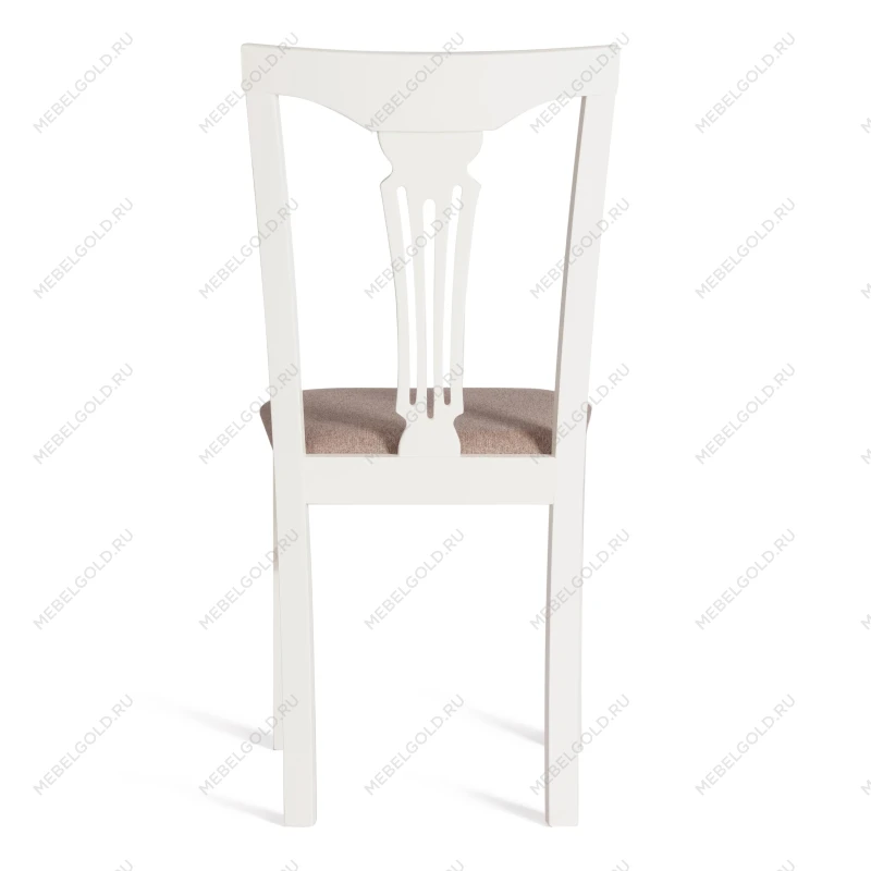 Стул - Гермес/Hermes, дерево гевея, 43х49х94см, Ivory white, ткань серая (TM-164) | изображение 3